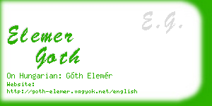 elemer goth business card